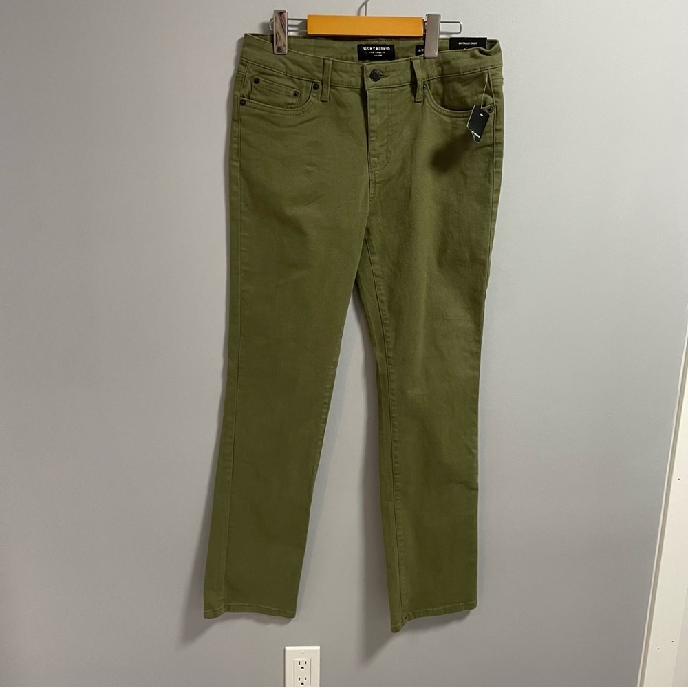 Lucky Brand Olive Green Straight Leg Jeans